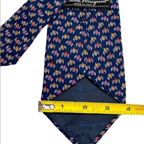 Salvatore Ferragamo Star Wars-esque Multi Color Space Pod Racer Silk Tie Italy - Picture 3 of 4
